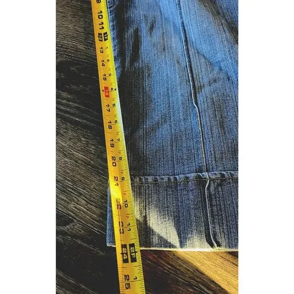 Y2K Jordache Lace Up Jeans Low Rise Flare Denim Grunge Goth Coquette 13/14 - Picture 5 of 9